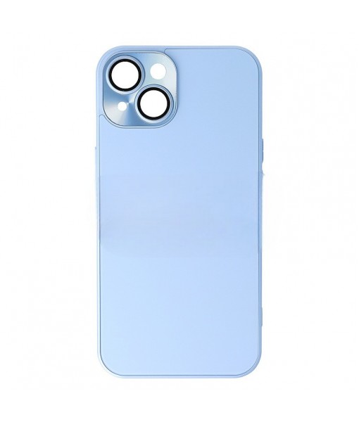 Husa iPhone 14, Frosted Glass, Albastru